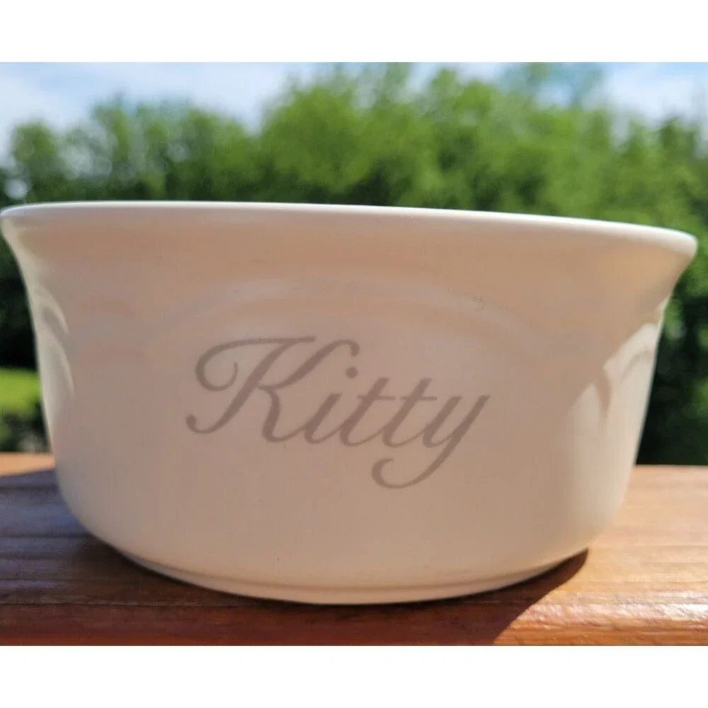 PFALTZGRAFF TEA ROSE KITTY PET BOWL